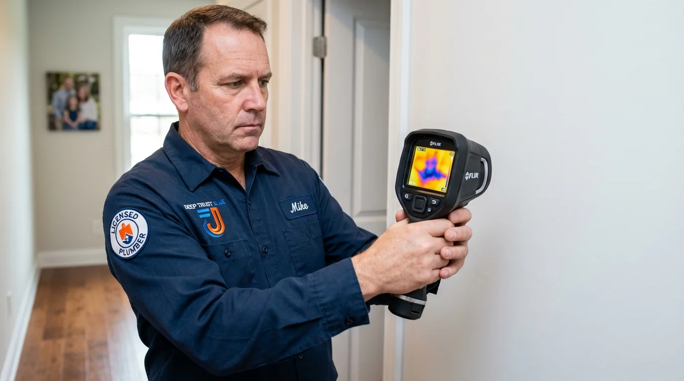 Thermal imaging leak detection by Johns Plumbing LLC in Bottineau